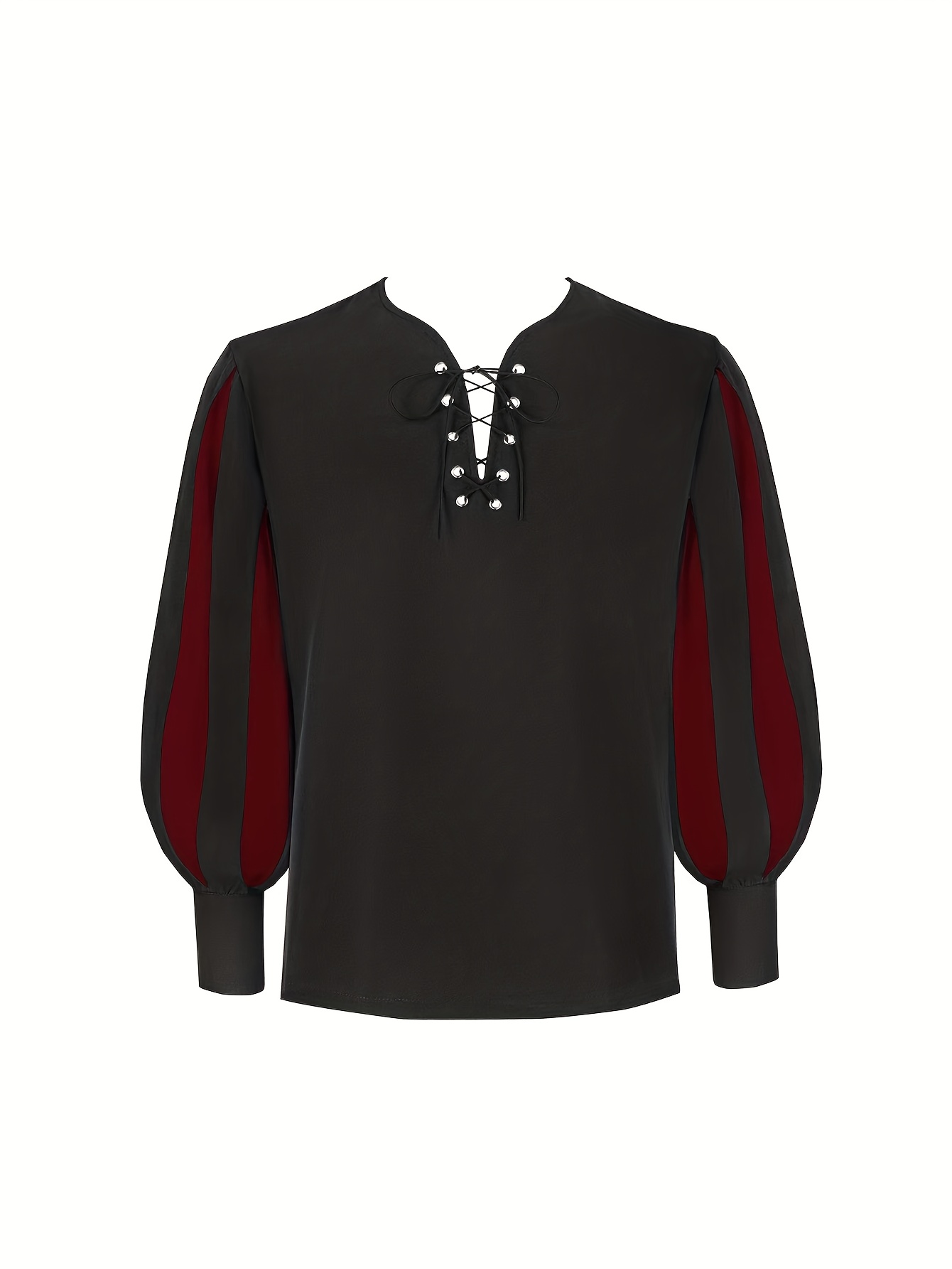 Men's Vintage Halloween Medieval Costume with Tie Shirt